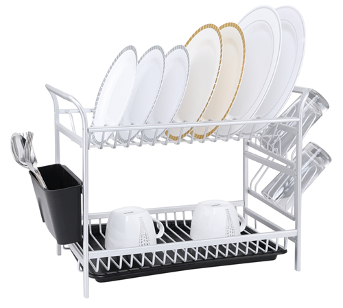 Spazio salvaspazio 2 Tier grande rack asciugatrice per piatti