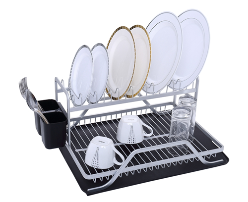 Large Durable 2 Tier Metal Dishrack Set