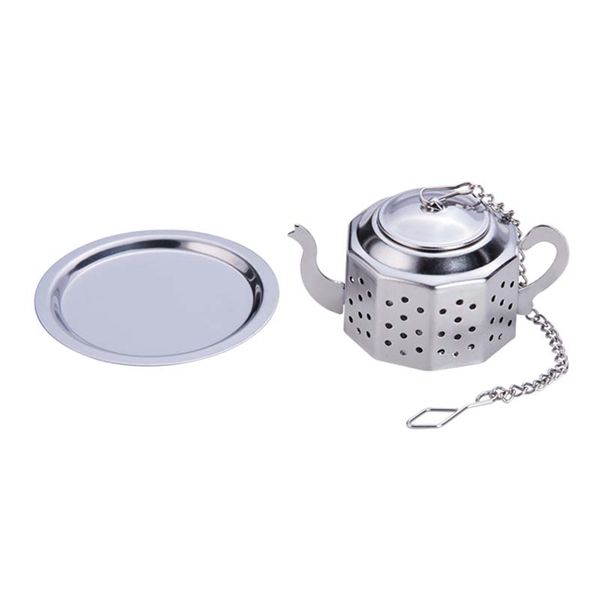 Tea Leaf Strainer Ball lánc és csepegtető tálcákkal