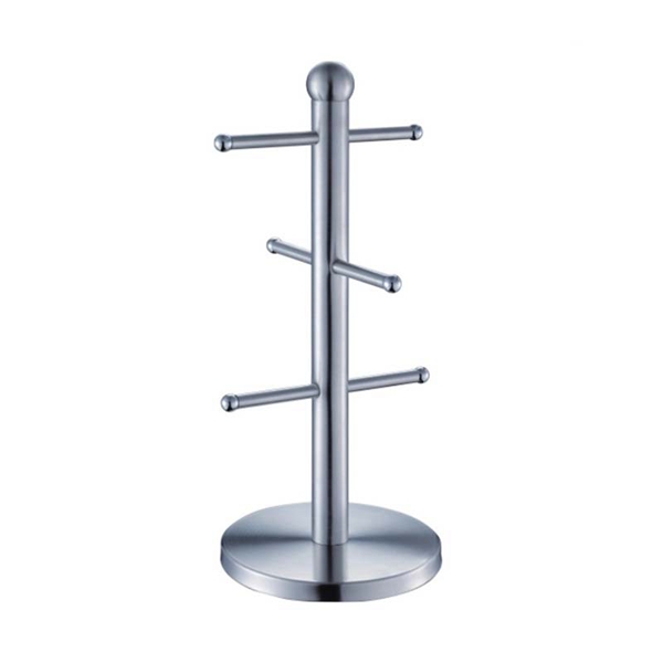 Stainless Steel Countertop Cup Holder med 6 Hooks