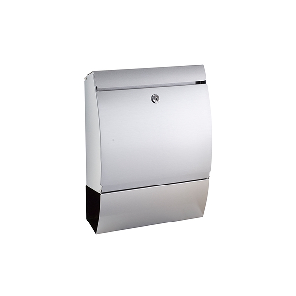 Stainless Steel Cover and Rust-Proof Metal Letter Box with Newspaper Holder