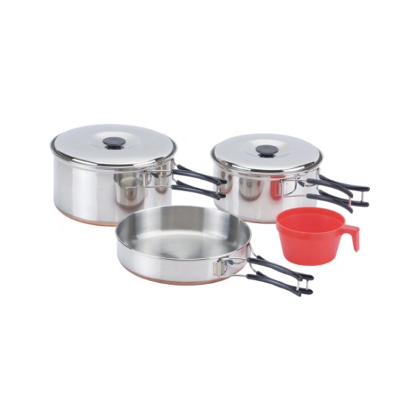 Camping Durable Cookware Pans 4-Piece Compact Set