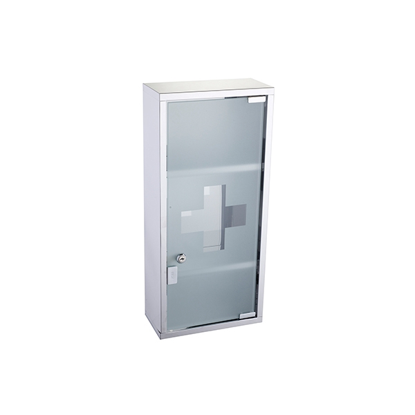 Bathroom Recessed Wall Mount Medical Cabinet First Aid Locking Door