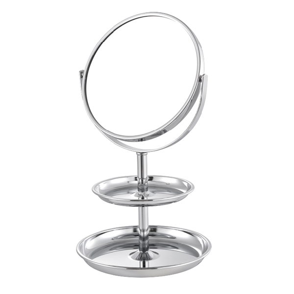 Classic Doppio Lato 5X e 2X Ingrandimento Specchio Trucco e Vassoio Standing Tabletop