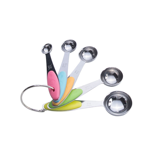 Setkan Spoon Keukuran Besi Tanpa Stainless 5Pcs dengan Handle