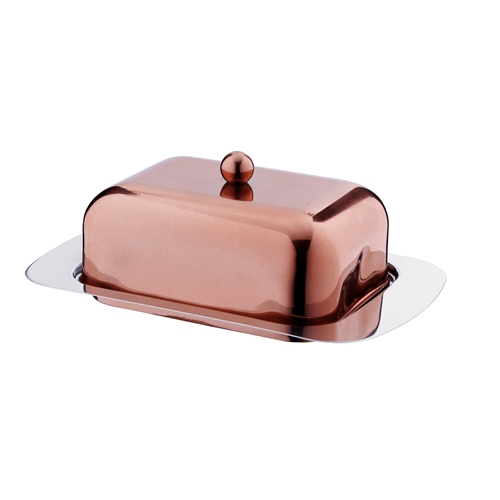 Edelstahl Rechteck Butter Dish mit Knopf