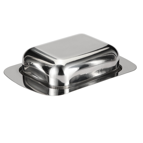 Caja de mantequilla rectangular sin Perilla de acero inoxidable
