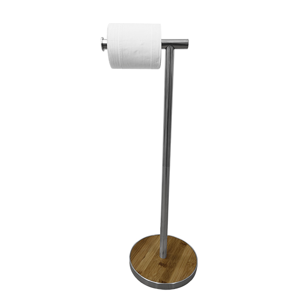 Paper Towel Roll Holder with Bamboo Stand