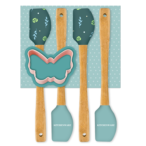 Set 5 Piece Bakeware ( Termasuk Spatula x4pcs + Cookie Cutter x1pc)