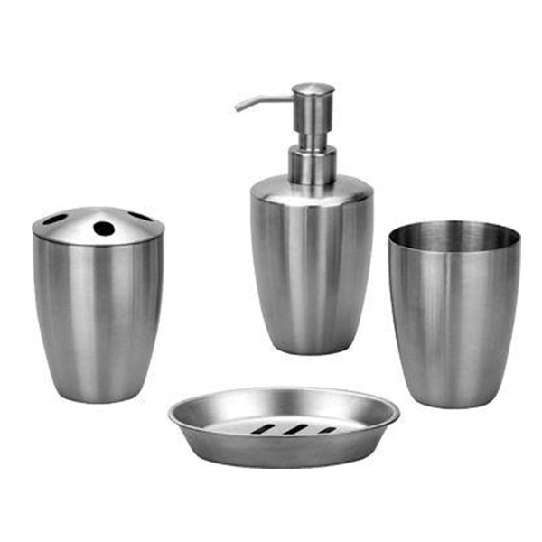 4 Pz Spazzola rifinita Accessori Bagno Set Completi Con Bocchino Tazza