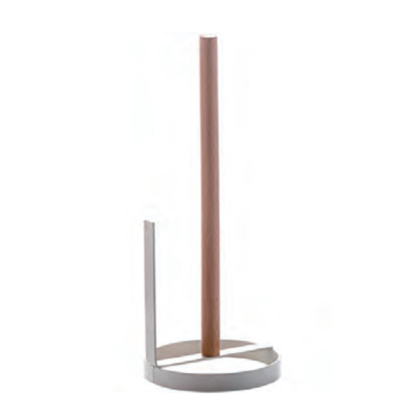 Kitchen Towel Holder Free-Standing with Non-Slip Wooden Base