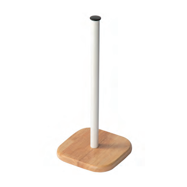 Kağıt Towel Holder Stand With Exquisite Wood Square Base