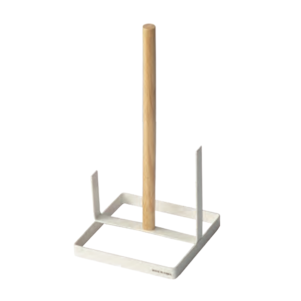 Wood Paper Towel Holder with Non-Slip Base