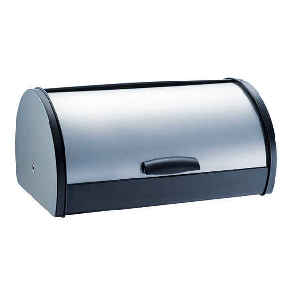 Stainless Steel Bread Box med Roll Top Lid for Kitchen Counter