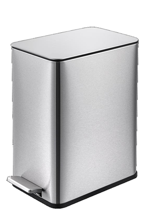 10Тънка метална правоъгълна кофа за боклук за баня Стъпка за боклук с стъпка