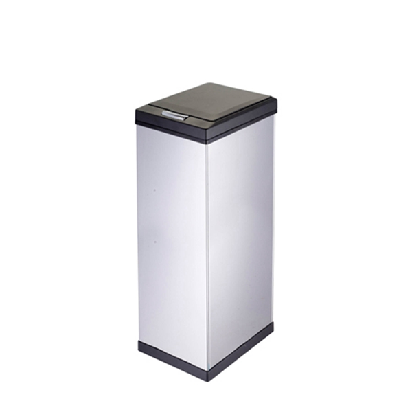 40L Edelstahl Rechteckiger Knock-Down Touch Bin Einfache Montage