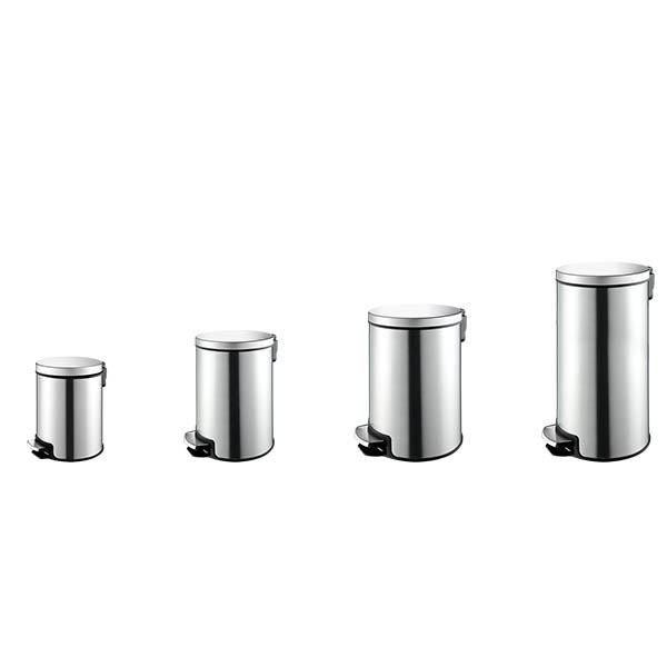 5L Stainless Steel Traditional Step Trash Bin 