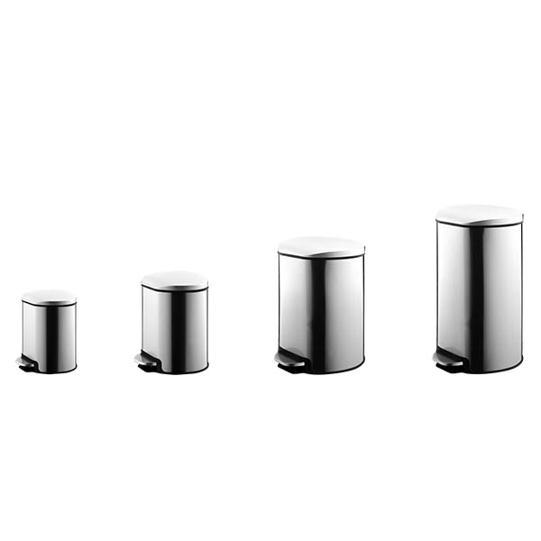 12L Stainless Steel Traditional Trash Bin with Lid