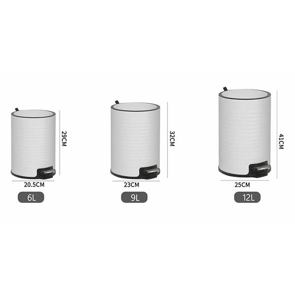 6L Stainless Steel Round Shape Slow close Trash Bin with Lid