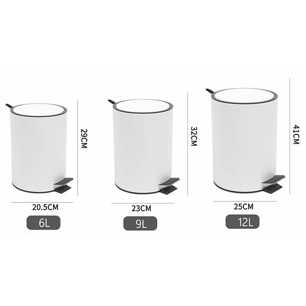 9L Edelstahl Runde Form Slow close Mülleimer mit Deckel