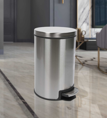 12L Stainless Steel Round Shape Slow close Trash Bin with Lid