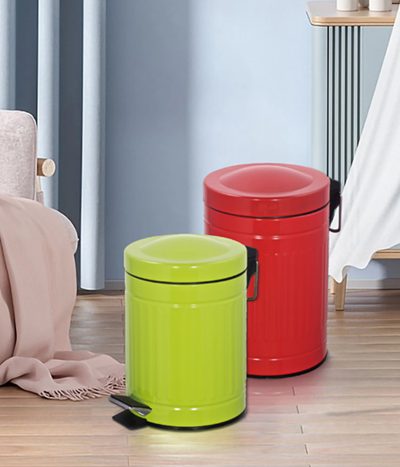 12L Stainless Steel Round Shape Garbage Bin with Lid