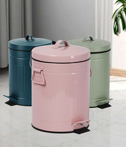 7L Stainless Steel Round Shape Garbage Bin with Lid
