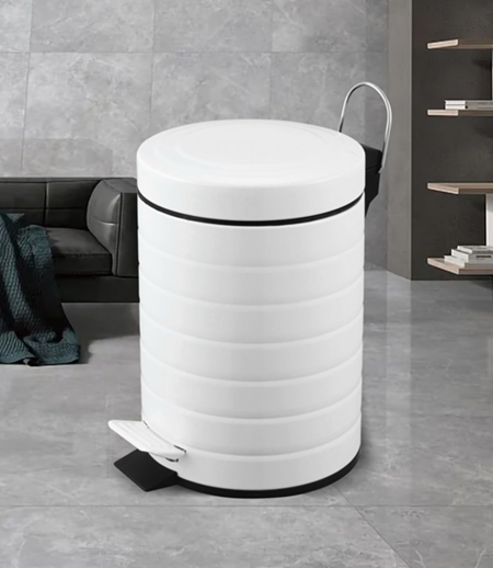 8L Stainless Steel Round Shape Garbage Bin with Lid