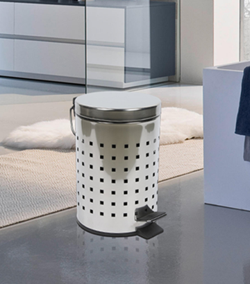Stainless Steel Round Shape Garbage Bin with Lid