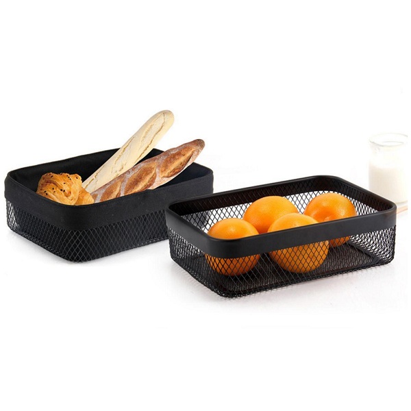 Open Pantry Storage Fruit Basket with Canvas Lining