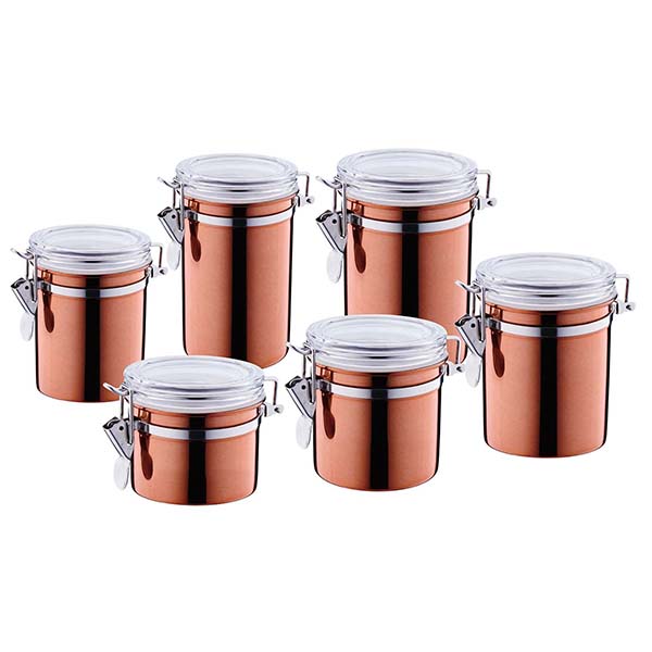 Round Shape Airtight Food Storage Canisters for Kitchen Counters
