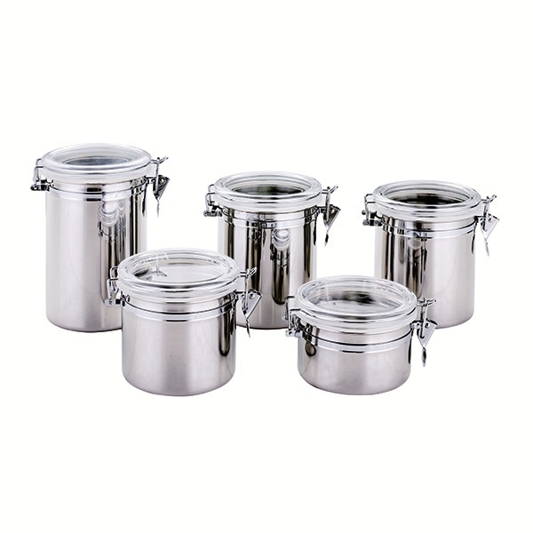 Round Shape Airtight Food Storage Canisters for Kitchen Counters