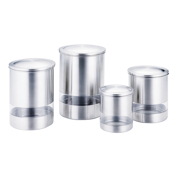 Round Shape POP-OFF Lid Airtight Food Storage Canisters for Kitchen Counters