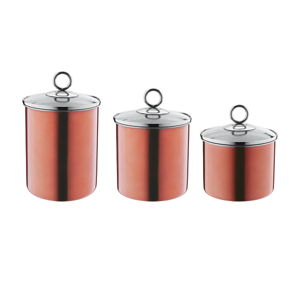 Airtight Stainless Steel Storage Container with Glass Lid