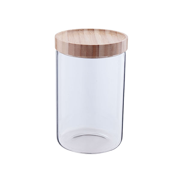 4 Pieces Airtight Glass Storage Container with Bamboo Lid