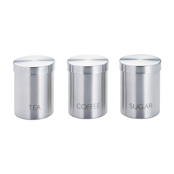 Set of 3 Pieces Round Shape Coffee Canisters for Kitchen & Pantry Organization