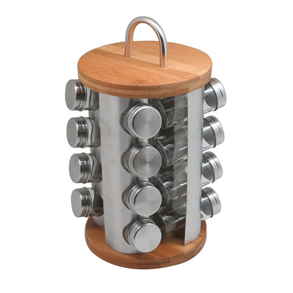 Stainless Steel Rotating Standing Rack Holder for Spices
