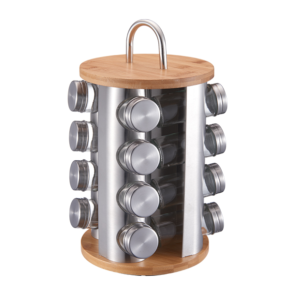 Stainless Steel Rotating Standing Rack Holder for Spices