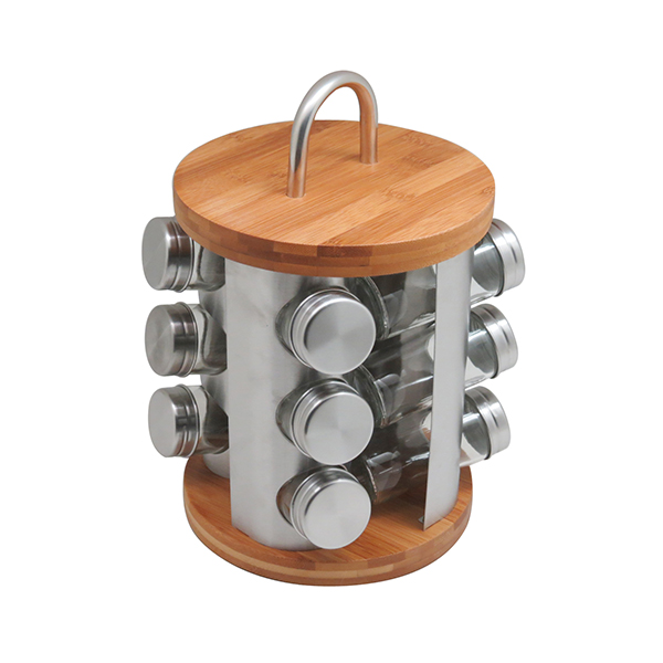 Stainless Steel Rotating Standing Rack Holder for Spices