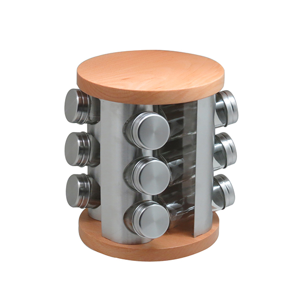 Stainless Steel Rotating Standing Spice Rack for Spices
