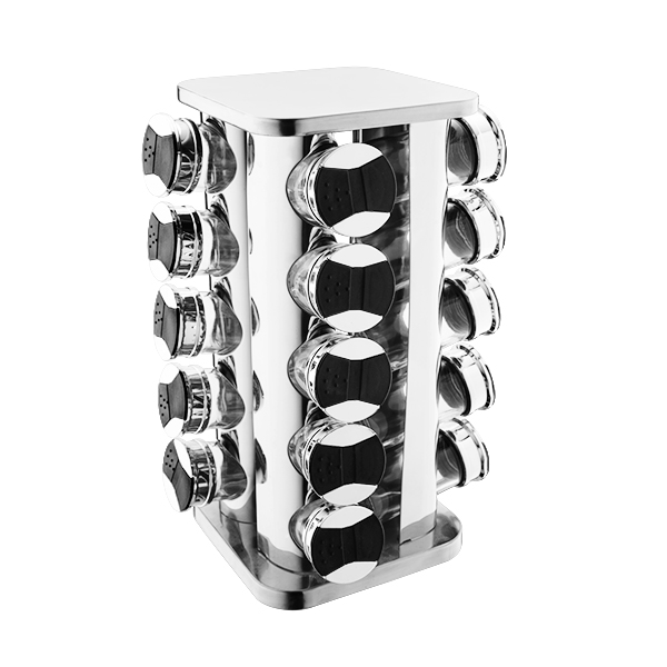 Modern Stainless Steel Rotating Standing Rack Holder for Spices