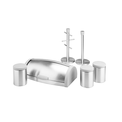 Set of 6 Organization and Storage Set with Stainless Steel Lids