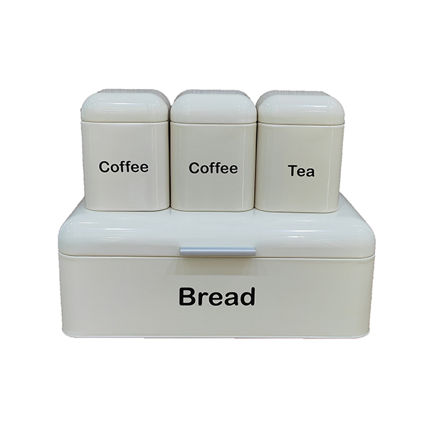 Metal Bread Bin Countertop Organizer in Square Shape