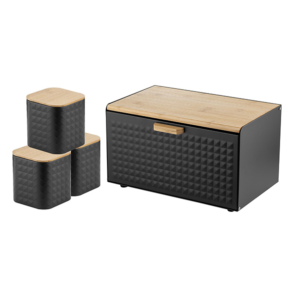 Modern Metal Bread Bin Countertop Cabinet in Square Shape