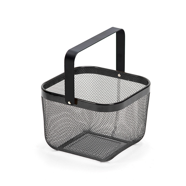 Square Metal Leipä Korit Mesh Harvest Basket Taitettava Teräs Kahva