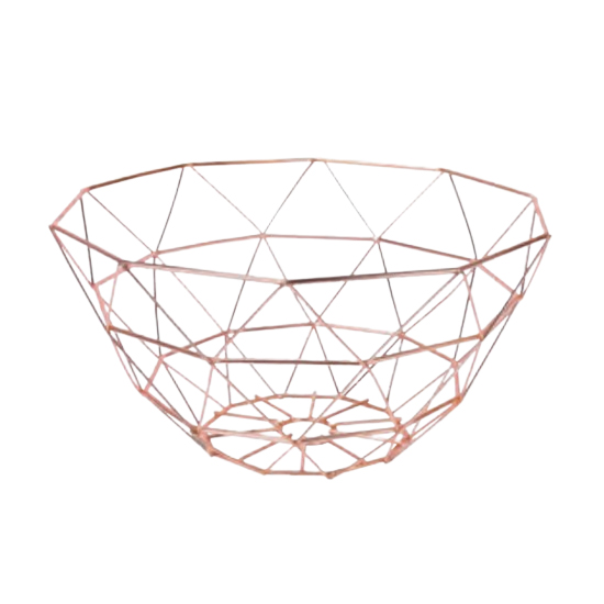 Round Metal Bowl Vegetable Holder Fruit Basket
