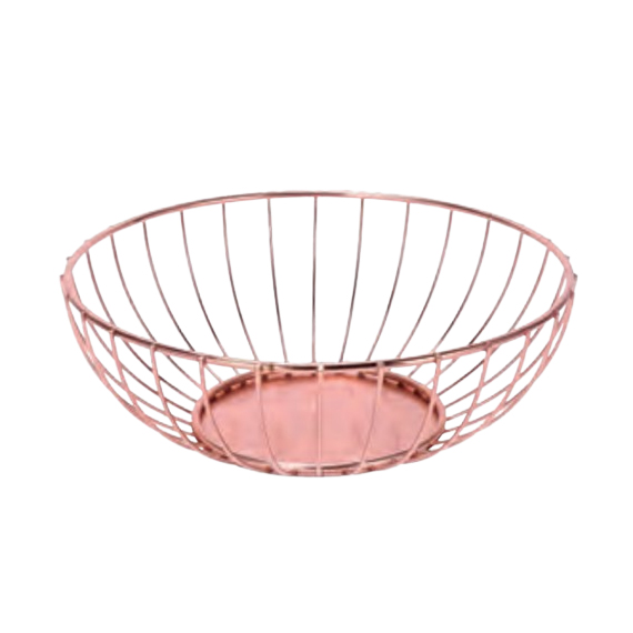 Metal Wire Fruit Basket Round Metal Bowl Vegetable Holder