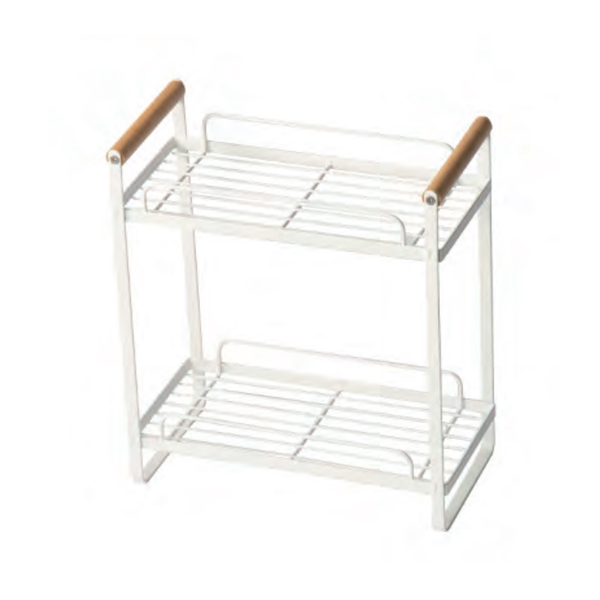 2 Tier Iron Mesh Foldable Shelf Storage Rack for Kitchen Cabinet