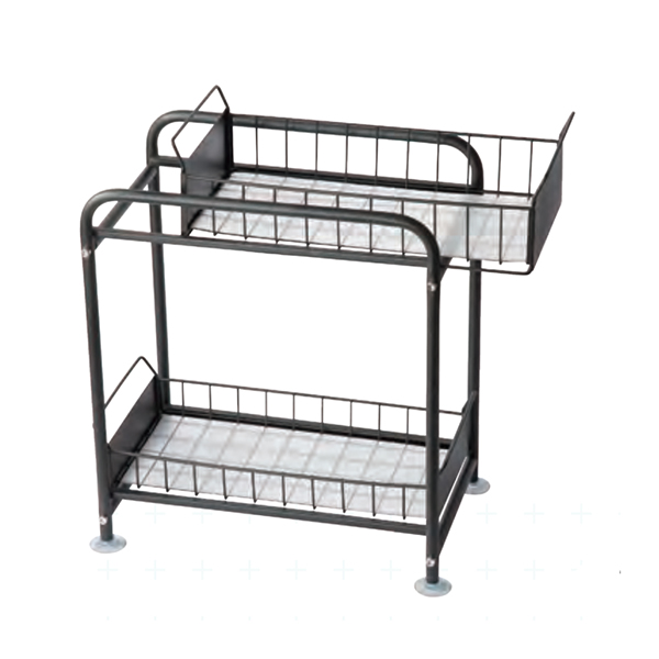 2 Tier Foldable Shelf Storage Rack for Kitchen Cabinet