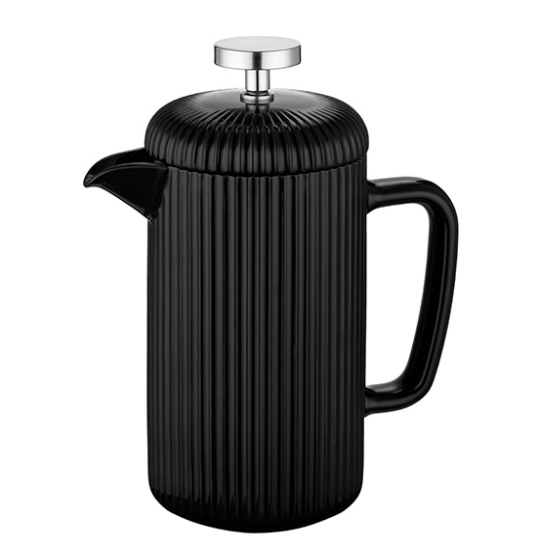 1000ml Ceramic French Press Coffee Maker in Black Color
